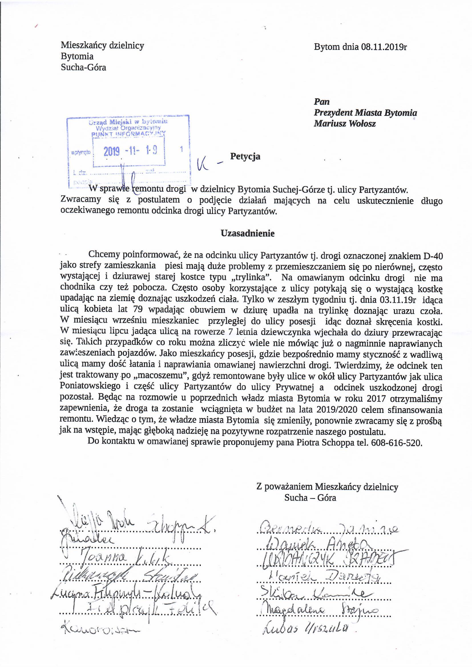 Petycja 2 Partyzantów