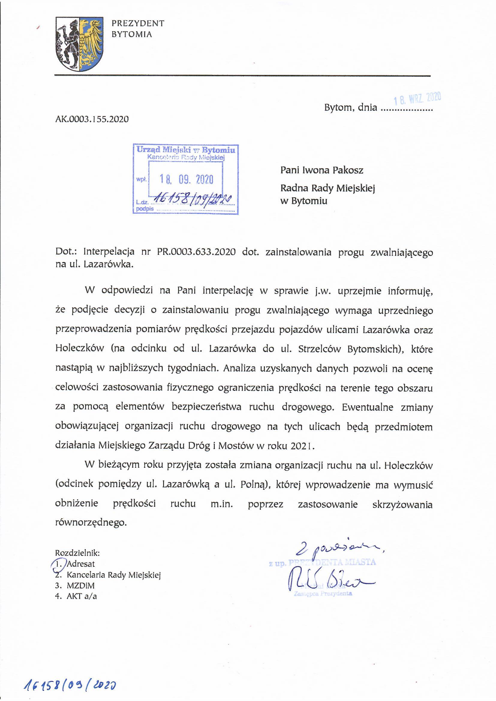 int. progi Lazarówka